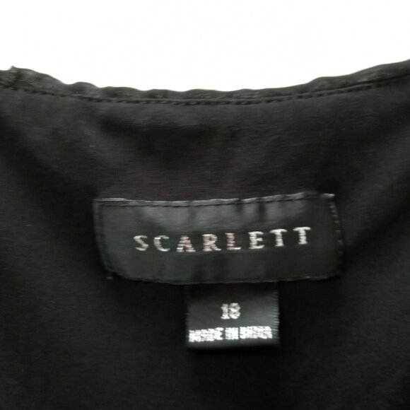 Scarlett Black Sleeveless Dress  with Sheer Shawl Size 18 - Picture 8 of 11